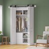 SMARTSTANDARD 64" Bifold Sliding Barn Door Hardware Kit, 5.3ft Top