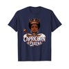 Capricorn Queen Energy Zodiac Crown Afro Regal AF Vibes T-Shirt