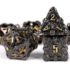 HKDZ Metal DND Dice 7pcs Role Playing d&d dice,Dice Set