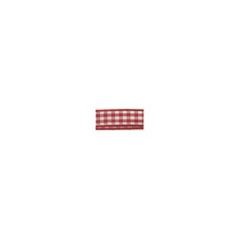 RAYHER HOBBY 5540718 Red and White Gingham Ribbon, 6mm Ribbon with Checked Pattern for Crafts, Wreath Making and Gift Wrapping, 10 m