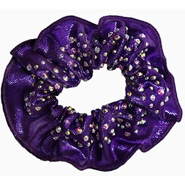 Snowflake Designs Mystique Hair Scrunchie with Crystal AB rhinestones - Purple