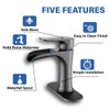 Waterfall Bathroom Faucet Black YUNDOOM Matte Black with Pop Up