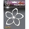 Cruiser Accessories 83033 Plumeria 3D-Cals Raised Adhesive Decal, Chrome