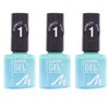 3 x Manhattan Super Gel Nagellack 098 Never Blue With