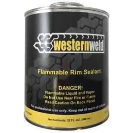 Sherco-Auto Black Tire Repair Bead Rim Sealer Liquid Chemical Solution Brush Can 1 Qt (32 Oz) - Made in USA