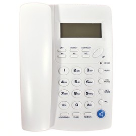 Ornin Y043 Corded Telephone with Speaker, Display, Basic Calculater and Caller ID(Off White)