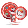 Peanuts Snoopy Fun Times 5-Piece Bamboo Melamine Dinnerware Set For