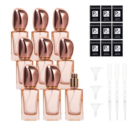 Yebeauty 9pcs 30ml Refillable Perfume Bottles Empty, Portable Glass Perfume Spray Bottles Atomizer Sprayer Bottle for Perfume Cologne, Pink