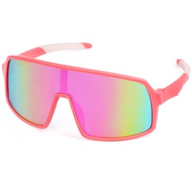 MELLIEX Children's Cycling Glasses, UV Protection, Sports Sunglasses, Lightweight Quick Glasses for Boys and Girls, 6-12 Years, Pink