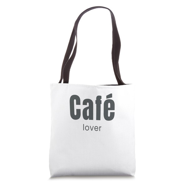 Minimalist Cafe Lover Typography:Simple and Elegant Coffee Tote Bag