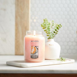 Yankee Candle Tangerine & Vanilla Scented Classic 22oz Large Jar Single Wick Candle Over 110 Hours of Burn Time