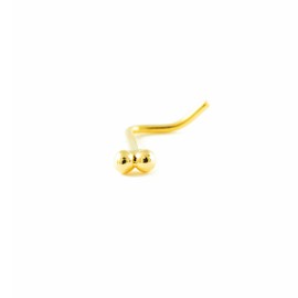 Mondepetit - Yellow Gold 9K Nose Piercing Balls Shine
