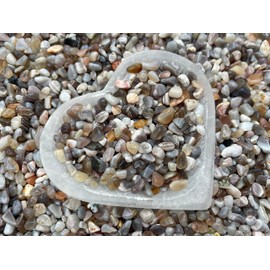 Botswana Agate Chips – Natural Mini Botswana Agate Stones, Crushed Undrilled Botswana Agate, Semi-Tumbled Genuine Botswana Agate (1/4 lb)