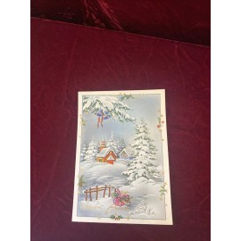 Vintage postcard "Happy new year" in Italian