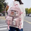 Kawaii Backpack Large Capacity Cute Bear Accessories Backpack for School