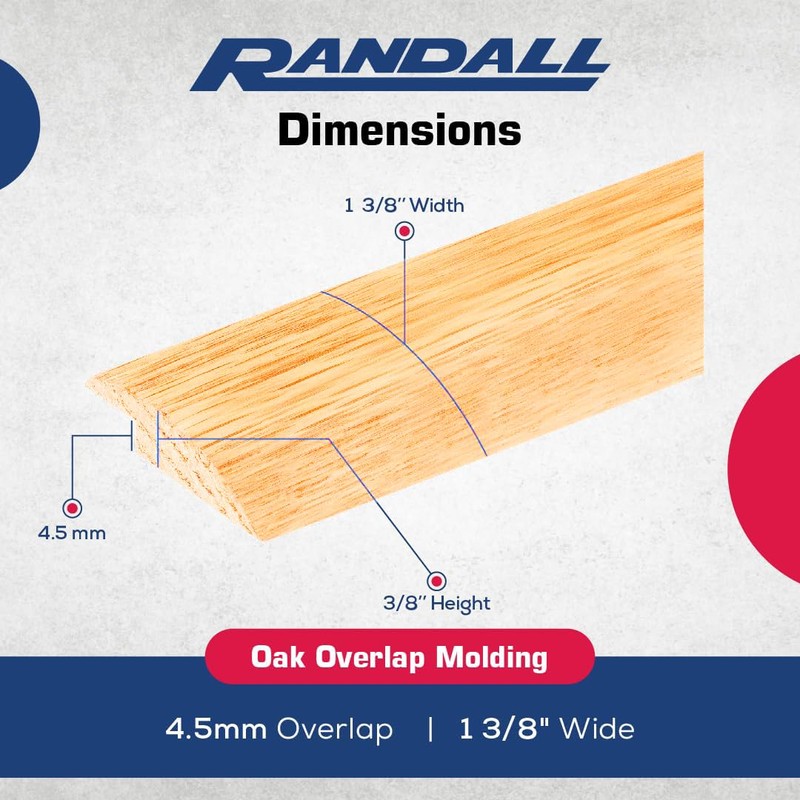 4.5MM Oak Overlap Edging for Laminate Floor and Luxury Vinyl