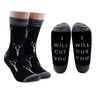 LEVLO Funny Hairdresser Gift Hair Stylist Socks I Will Cut