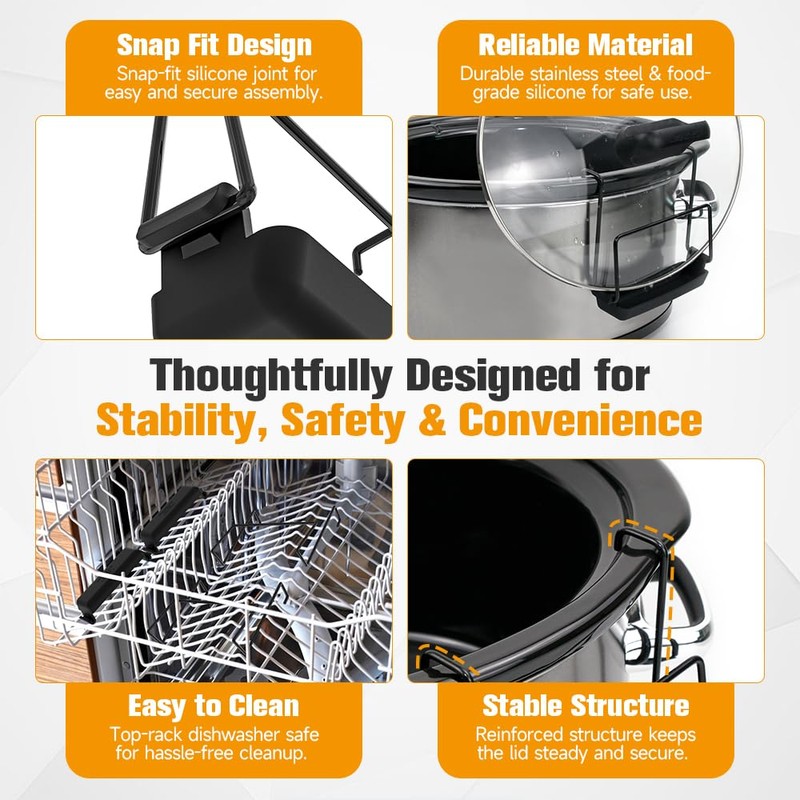 SOPHICO Slow Cooker Lid Holder for Cooking, Hand Free Pot