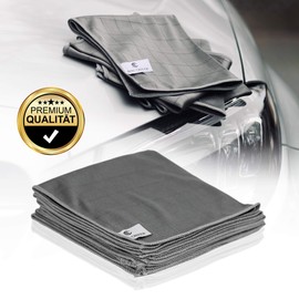 Marc Crouch® 4 x Premium Carbon Cloths Microfibre Glass Cloths 40 x 40 cm - Lint-Free / Streak-free Windows - Microfibre Carbon Cloths Glass Cloths/Waffle Towels (4)