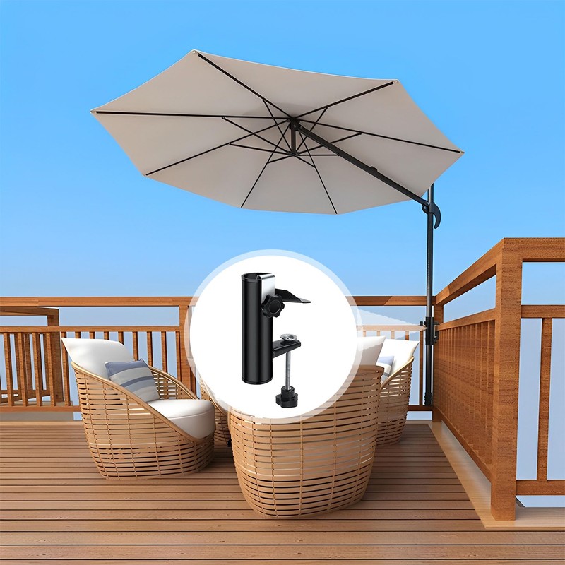Parasol Holder, Balcony Railing, Adjustable, Parasol Stand, Parasol Holder, Balcony