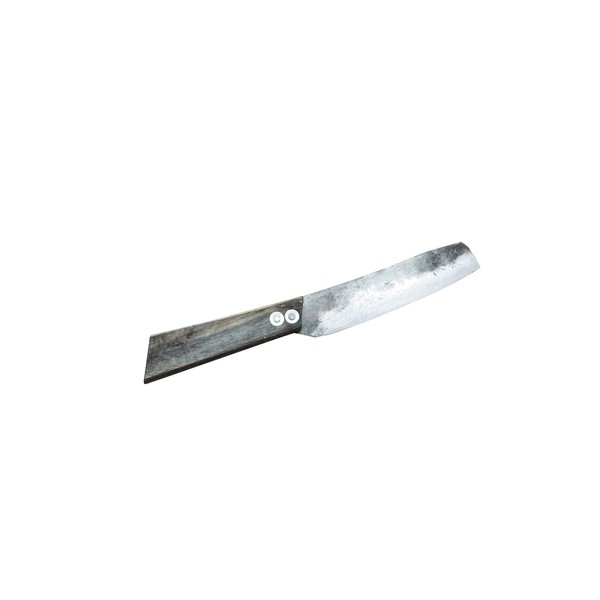 Crude - Japanese Nakiri Kitchen Fruit Knife, 6 inch, Carbon Steel, Handmade