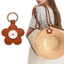 SGERUFZ Flower Hat Clip for Travel Handbag Backpack Luggage Portable Outdoor Women Kids Adults Accessories Hat Companion (Brown)