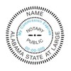 Round Notary Stamp for State of Alabama - Self Inking