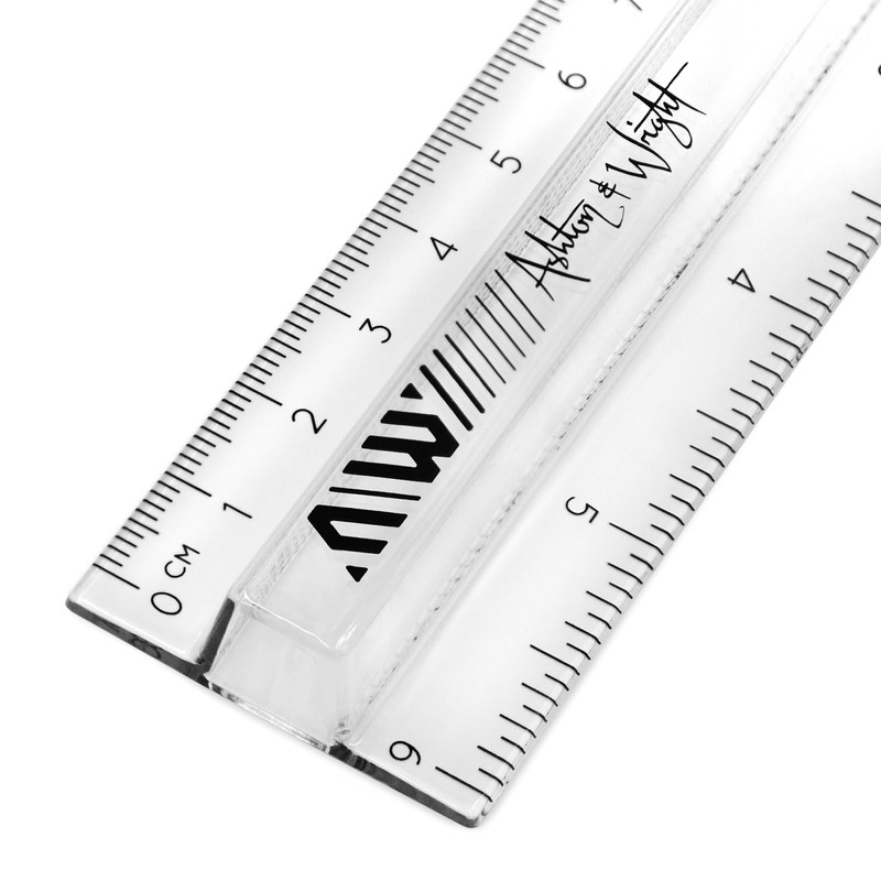 Ashton and Wright - 6 Inch / 15cm Raised Rulers