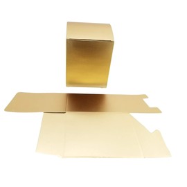 Paper Gift Cupcake Storage Trinket Boxes 12 count 3.0 x 3.0 x 3.75 for cupcakes (gold) hard stock paper
