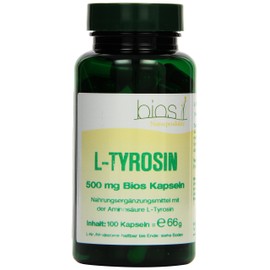 Bios L-Tyrosine 500 mg 100 Capsules Pack of 1 x 66 g