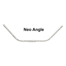 Aluminum Shower Curtain Track Set with Angled Bends in Multiple Styles (28" X 27" X 28" Neo Angle)