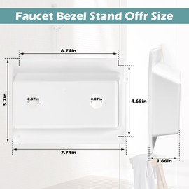 White Faucet Bezel Stand Off Faucet Cover Mounting Kit for RV Shower Panel Replacement (1 Pack)