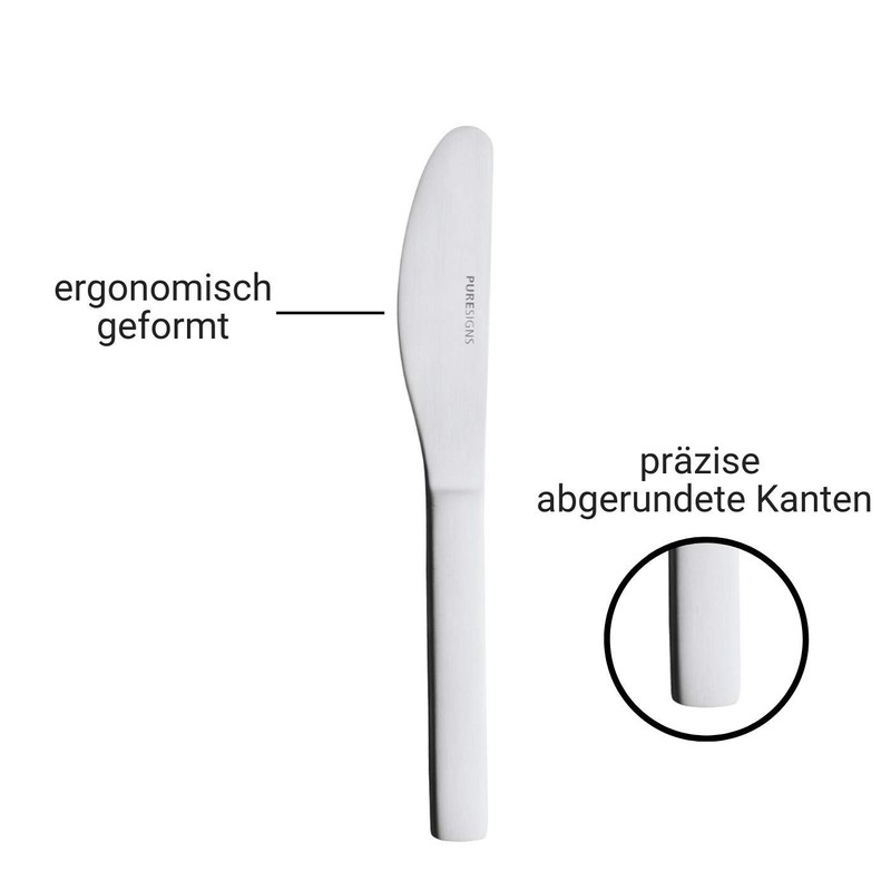 Puresigns One Mini Children's Cutlery Set Stainless Steel Matt Silver