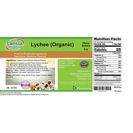 Lychee Flavor Extract (Organic) (4 oz, ZIN: 527418)