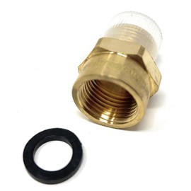 G Thread (Metric BSPP) Female to NPT Thread Male Pipe Fitting Adapter - Lead-Free Adapter (3/8 inch)