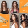 DOORES I Tip Human Hair Extensions, Dark Blonde Highlighted Bleach