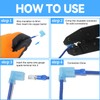 50pcs Nylon Flag Spade Female Insulated Quick Disconnects 22-18/16-14/12-10AWG Right