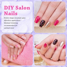 outopen 336pcs Medium Coffin Nail Tips Thicken Clear Coffin Shape Nail Tips for Polygel Acrylic Extension Full Cover Fake Nail Press On Tips for Beginners DIY Manicure,12 Sizes