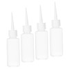SEWACC 4pcs 50ml Plastic Squeeze Bottles Glue Liquid Dispense Bottles