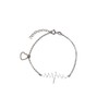 Aka Gioielli® - Women's Bracelet Heartbeat and Heart Pendant 925