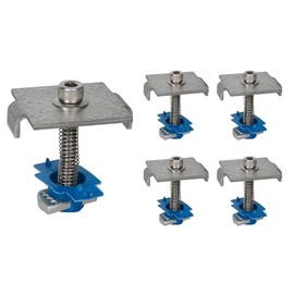 Adamax SPMC158-5PK Solar Panel Mid Clamps for 1-5/8 in. Steel Strut Channel, Solar Panel Kit with Mid Clamps and Cone Nuts for Mounting Solar Panels, Pack of 5