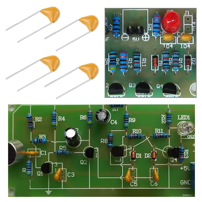 Create idea 200pcs 50V 100nF Ceramic Capacitor Multilayer Monolithic Ceramic