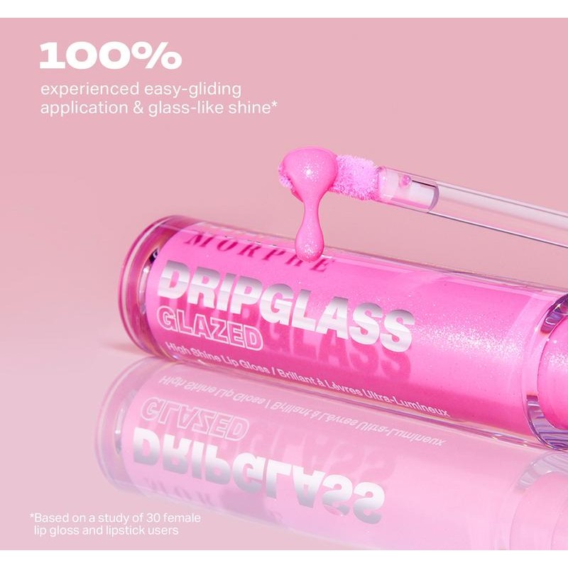 Morphe Dripglass Glazed High Shine Lip Gloss, Semi-Sheer Lip Gloss