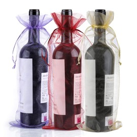 jijAcraft Wine Bag, Wine Bag with Drawstring, Reusable Wine Gift Bags for Wedding, Christmas Party, Colourful, Pack sack