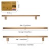 Amerdeco 6 Pack Champagne Bronze Cabinet Pulls 7.5 Inch(192mm) Hole