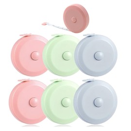 6 Piezas Cinta Métrica Retráctil,Regla de Costura de Tamaño Estándar,150CM/60inch Legibilidad a Doble Cara,para Medición Con Métrica Y En Pulgadas