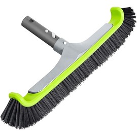 Sepetrel 2024 Upgraded Brush Head for Cleaning Pool Walls, Heavy Duty Inground/Above Ground Aluminum Swimming Scrub Brushes With Curved Ends & Premium Strong Bristle