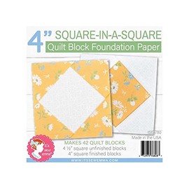 It's Sew Emma Quilt Block Foundation Paper-4" Square, White