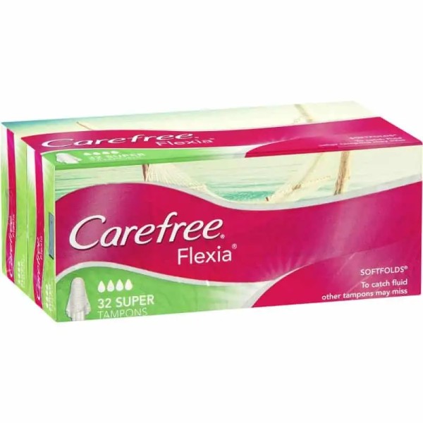 Carefree Super Flexia Tampons 32 pack