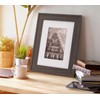 WYNCO 8x10 inch Dark Grey Scoop Wide Border Picture Frame,